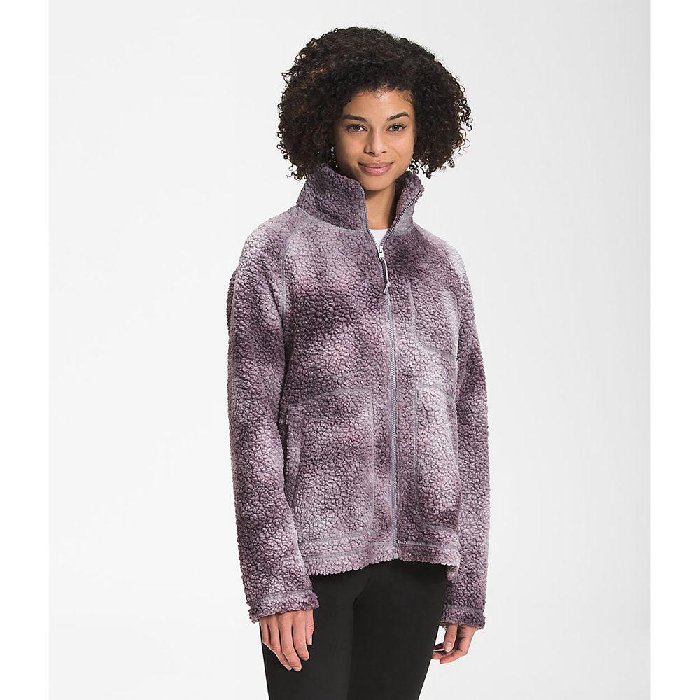 The North Face Printed Ridge Full Zip Γυναικεια Fleece - Γκρι (CSQE21468)